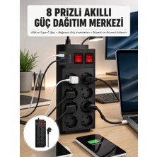 Toyigoo 2 Metre Güçlü Çoklu Priz 8 Soket Yeni Nesil