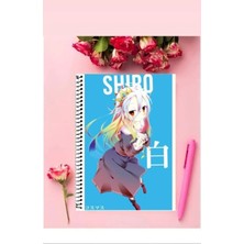 Shiro Anime Defter   Özel Tasarım A5 Boyutu Telli Çizgisiz Defter 15*21 cm