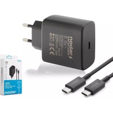 Nodar ND1007 Type-C Pd Hızlı Şarj Seti 45W Type-C Adaptörlü - Siyah
