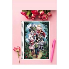 My Hero Acamia Anime Defter   Özel Tasarım A5 Boyutu Telli Çizgisiz Defter 15*21 cm