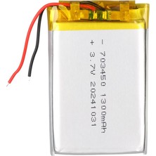 Powermaster 703450 3.7V 1300MAH Lityum Polimer (Li-Po) Batarya Ciklet Pil