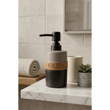 Makri Home 300 ml Seramik Lenora Sıvı Sabunluk, 7 cm Çap, 18 cm Yükseklik