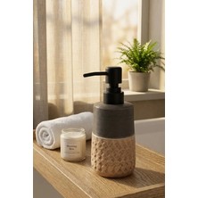 Makri Home 300 ml Seramik Lenora Sıvı Sabunluk, 7 cm Çap, 18 cm Yükseklik