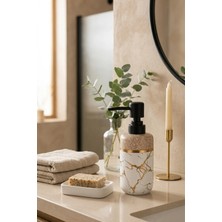 Makri Home 300 ml Seramik Lenora Sıvı Sabunluk, 7 cm Çap, 18 cm Yükseklik