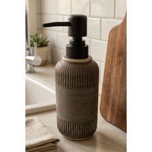 Makri Home 300 ml Seramik Lenora Sıvı Sabunluk, 7 cm Çap, 18 cm Yükseklik