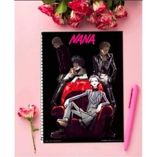 Ayaşlı Kırtasiye Nana Anime Defter   Özel Tasarım A5 Boyutu 15*21 cm Telli Çizgisiz Defter