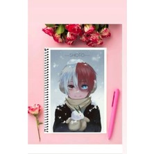 Shoto Anime Defter   Özel Tasarım A5 Boyutu Telli Çizgisiz Defter 15*21 cm