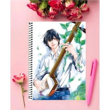 Mashiro No Oto Anime Defter   Özel Tasarım A5 Boyutu 15*21 cm Telli Çizgisiz defter