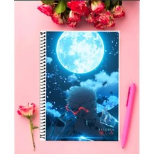 Ayaşlı Kırtasiye Ryomen Sukuna Anime Defter   Özel Tasarım A5 Boyutu 15*21 cm Telli Çizgisiz Defter
