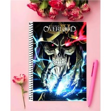 Overlord Anime Defter   Özel Tasarım A5 Boyutu 15*21 cm Telli Çizgisiz defter
