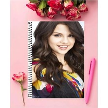 Selena Gomez Defter   Özel Tasarım A5 Boyutu 15*21 cm Telli Çizgisiz defter