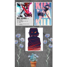 Killa La Kill Poster Seti 3 Adet A3 Boyutu 30*42 cm 200 gr Kuşe Kağıt Parlak Poster Seti