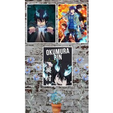 Okumura Rin Poster Seti 3 Adet A3 Boyutu 30*42 cm 200 gr Kuşe Kağıt Parlak Poster Seti