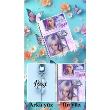 Blackpink Defter Ön ve Arka Yüzü Resimli Özel Tasarım A4 Boyutu 21*29 cm Çizgili