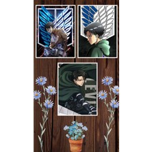 Levi Ackerman Poster Seti 3 Adet A3 Boyutu 30*42 cm 200 gr Kuşe Kağıt Parlak Poster Seti