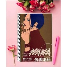 Nana Anime Defter   Özel Tasarım A4 Boyutu 21*29 cm Telli Çizgili Defter