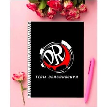 Rollas Store Danganronpa Anime Defter   Özel Tasarım A4 Boyutu 21*29 cm Telli Çizgili