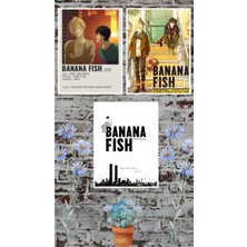 Banana Fish Poster Seti 3 Adet A3 Boyutu 30*42 cm 200 gr Kuşe Kağıt Parlak Poster Seti