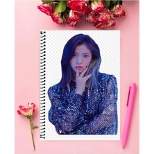 Rollas Store Ryujin Itzy Defter   Özel Tasarım A4 Boyutu 21*29 cm Telli Çizgisiz Büyük Boy defter