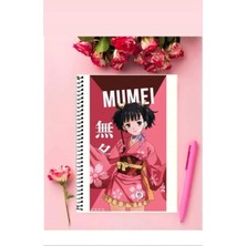 Rollas Store Mumei Anime Defter   Özel Tasarım A4 Boyutu Telli Çizgili Defter 21*29 cm