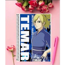 Temari Anime Defter   Özel Tasarım A4 Boyutu Telli Çizgili Defter 21*29 cm