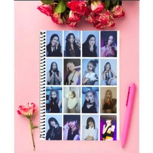 Black Pink Defter   Özel Tasarım A4 Boyutu Telli Çizgili Defter 21*29 cm