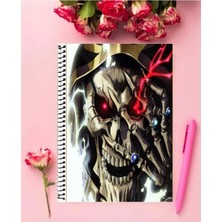 Overlord Anime Defter   Özel Tasarım A4 Boyutu 21*29 cm Telli Çizgili defter