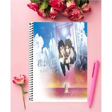 Ayaşlı Kırtasiye Kimi Wa Kanata Anime Defter   Özel Tasarım A5 Boyutu 15*21 cm Telli Çizgisiz defter