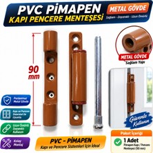 Ymn Pvc Pimapen Kapı Pencere Menteşesi 9 cm Metal 90 mm Kahverengi 1 Adet