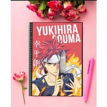 Fbn Store Soma Yukihira Anime Defter   Özel Tasarım A4 Boyutu Telli Kareli Defter 21*29 cm