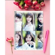 Ayaşlı Kırtasiye Sistar (Girin.bora.soyou.dasom) Defter   Özel Tasarım A5 Boyutu 15*21 cm Telli Çizgisiz Defter