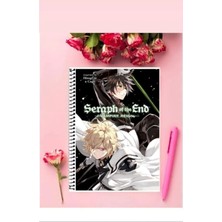 Rollas Store Owari No Serph Anime Defter   Özel Tasarım A4 Boyutu Telli Kareli Defter 21*29 cm