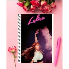 Black Pink Defter   Özel Tasarım A4 Boyutu Telli Çizgili Defter 21*29 cm