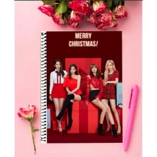 Black Pink Defter   Özel Tasarım A4 Boyutu Telli Çizgili Defter 21*29 cm
