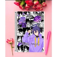 Tamaki Amajiki Anime Defter   Özel Tasarım A4 Boyutu 21*29 cm Telli Çizgili