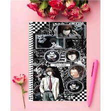 Death Note Anime Defter   Özel Tasarım A4 Boyutu 21*29 cm Telli Çizgisiz Büyük Boy defter