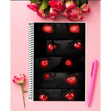 Itachi Uchiha Anime Defter   Özel Tasarım A4 Boyutu 21*29 cm Telli Çizgili Defter