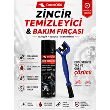 Petrol Ofisi Zincir Temizleyici Sprey + Çift Taraflı Motosiklet Zincir Fırçası