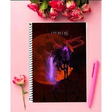 Solo Leveling Anime Defter   Özel Tasarım A4 Boyutu 21*29 cm Telli Çizgili