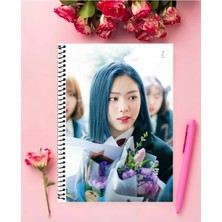 Rollas Store Ryujin Itzy Defter   Özel Tasarım A4 Boyutu 21*29 cm Telli Çizgisiz Büyük Boy defter
