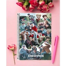 Rollas Store Enyphen Defter   Özel Tasarım A4 Boyutu 21*29 cm Telli Kareli Defter