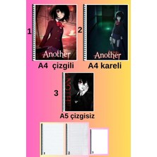 Another 3 Adet Defter Seti A4 Büyük Boy 72 Sayfa Çizgili_kareli + A5 Çizgisiz Defter Seti