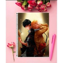 Rollas Store Given (Gıven) Anime Defter   Özel Tasarım A4 Boyutu 21*29 cm Telli Çizgili