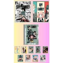 Spy x Family Poster A3 ,2 Adet Defter A4 1ADET , Fotokart 9 Adet