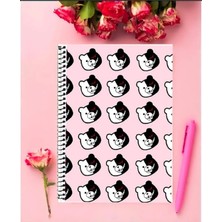 Monokuma Anime Defter   Özel Tasarım A4 Boyutu 21*29 cm Telli Çizgili