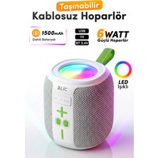 Azurtech Blıc Bls-88 Bluetooth Hoparlör 6W LED Işıklı Taşınabilir Kablosuz Speaker Usb/tf Kart Destekli 1500 Mah