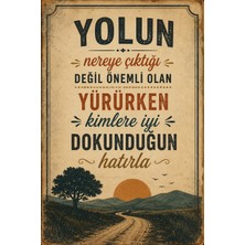 Lucena Retro Edebi Sözlü Mdf Duvar Tablosu Vintage Dekoratif Motivasyon Panosu 17