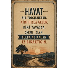 Lucena Retro Edebi Sözlü Mdf Duvar Tablosu Vintage Dekoratif Motivasyon Yazılı Poster 39