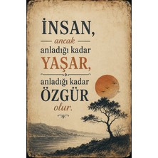 Lucena Retro Edebi Sözlü Mdf Duvar Tablosu Vintage Dekoratif Motivasyon Yazılı Pano 42