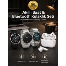 M Merc Giyim Aynalı Bluetooth Kulaklık Yeni Nesil Akıllı Saat Titreşimli Nabız Ölçer Spor Mo